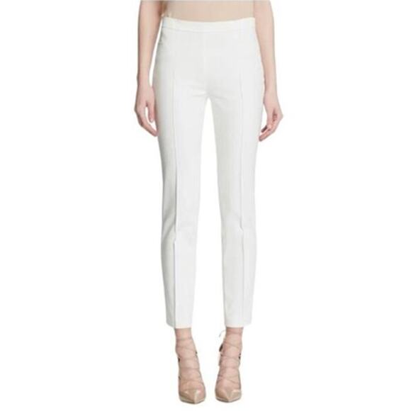 Akris Punto Franca Techno Cotton Blend Ankle Pants Cream Size 8 - Picture 1 of 9